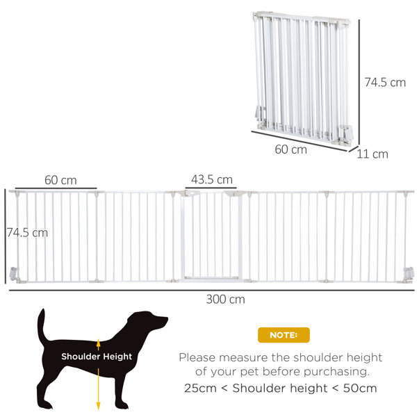 Pawhut Wall Mounted Pet Gate Wayfair.co.uk